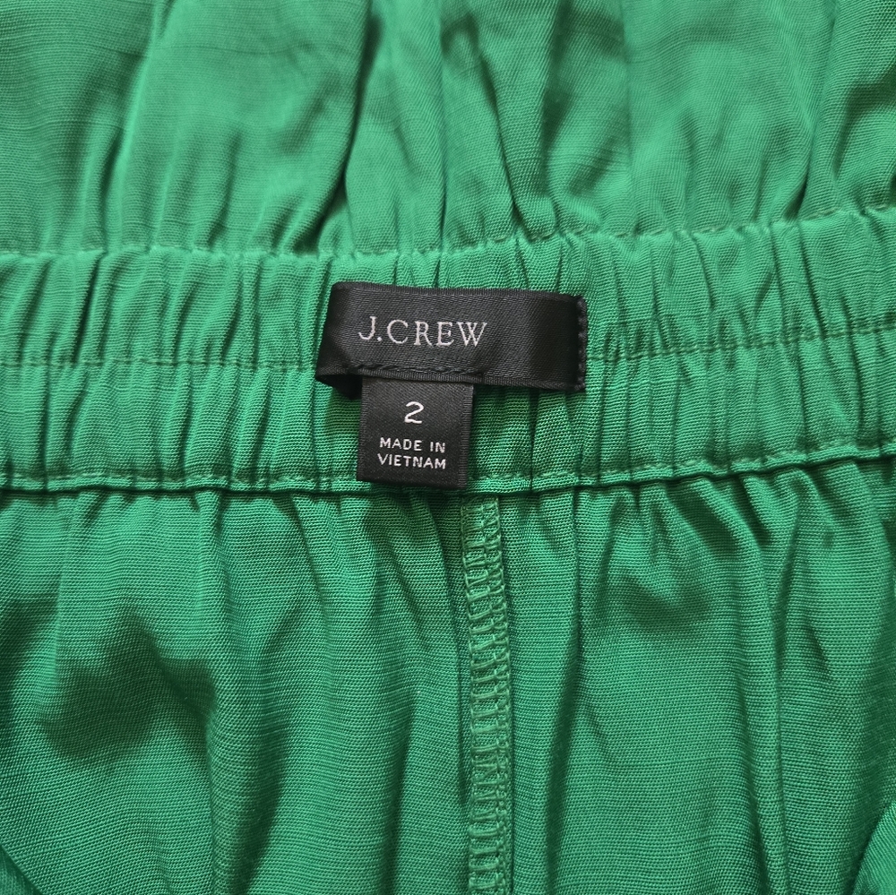 J. Crew High Waisted Paper Bag Bright Green Shorts Size 2 - Picture 8 of 9